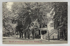 Vintage Postcard Manassas Virginia Main Street at Presbyterian Church Corner picture