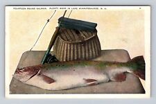 Lake Winnipesaukee NH-New Hampshire, Pound Salmon, Vintage c1937 Postcard picture