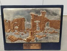 Country Of Jordan -Jerash Castle Plaque - Copper And Silver  picture