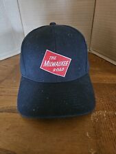 Vintage NISSIN CAP THE MILWAUKEE ROAD RAILROAD BLACK EMBROIDERED HAT CAP picture