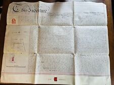 Antique Indenture Counterpart Lease Document-1887, London-wax seal, map, stamps picture