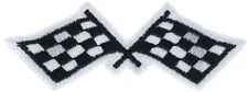 Racing Checkered Flags Finish Line 3 Inch Cap Hat Embroidered Patch PPM F2D12R picture