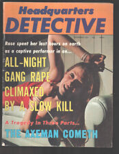 Headquarters Detective 11/1974-Bound female tortured on cover-Violent & lurid... picture