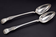 2 Pcs Antique 1825 Edinburgh Scotland Sterling Silver Spoon 245.2 Grams 12