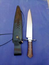 COFFIN HANDLE CUSTOM HANDMADE D2 TOOL STEEL HUNTING BOWIE KNIFE W/WOODEN HANDLE picture