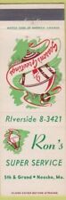 Matchbook Cover - Ron's Super Service oil gas? Neosho MO Christmas picture