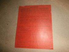 Vintage Indian Co Springfield MA Motorcycle Guarantee Registration Card picture