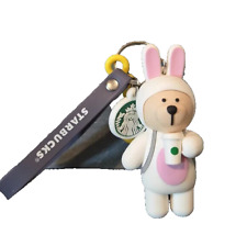Authentic Starbucks bunny rabbit bear Keychain NEW HTF picture