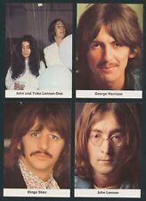 (4) 1969 BERGMANN VERLAG BEATLES: RINGO, GEORGE, JOHN, JOHN & YOKO DUTCH CARDS picture
