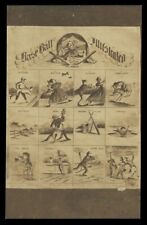 Rare 1860s Baseball Illustrated Unmounted CDV 13 Miniature Cartoon Images Photos picture