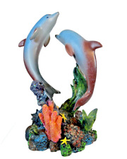 Jumping Dolphins Figurine with Corals and Starfish 7