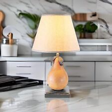 Table Lamp Natural Wood Pear 16 7/8