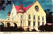 1948 St Joseph's Chapel SPRING HILL COLLEGE ALABAMA Postcard picture