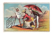 c1890's Stock Trade Card Fast Neptunite Dyed, Umbrellas, Hercules Frame picture