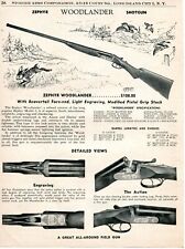 1957 Print Ad of Zephyr Woodlander Shotgun detailed view picture