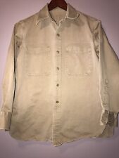 VINTAGE WWII KHAKI ARMY BUTTON DOWN SHIRT nice wear  picture
