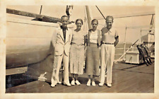 Great White Fleet-United Fruit Steamship-TSS Ulna-People On Sun Deck~1935 Photo picture