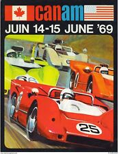 Vintage Can-Am 1969 Championship Car Racing Poster picture