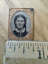Antique Miniature Framed Tintype Unknown Woman picture