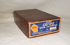 Antique Co-ed Manual hair Clippers size 000 Wisconsin Cutlery n Box Excellent picture