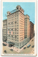 Postcard 1924 Southern Hotel, Redwood and Light Sts., Baltimore, MD VTG ME3. picture