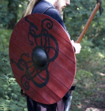 Pattern 22” Viking Shield Designer Battle ready Wooden Shield Best Gift Larp picture
