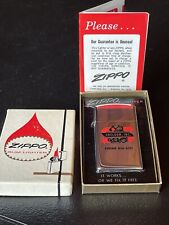 Zippo Advertising Lighter Vintage Rare Slim Brand New With Original Box. picture