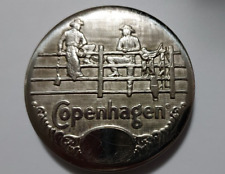 COPENHAGEN RARE 2 COWBOYS ON FENCE SNUFF CAN LID Most sought after one. VTG picture