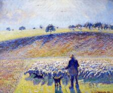Art Oil painting Shepherd-and-Sheep-1888-Camille-Pissarro-oil-painting art picture