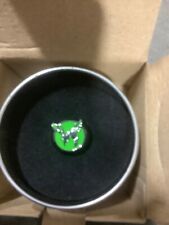 The Green Hornet Movie Collector Dark Chrome & Enamel GREEN RING in Tin. picture
