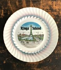 Vintage KINGS ISLAND Theme Park SOUVENIR Plate PEARLESCENT Swirl CINCINNATI Ohio picture
