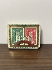 VINTAGE 2 Deck Set of BICYCLE Holiday Playing Card w/ Original Tin, COMPLETE picture
