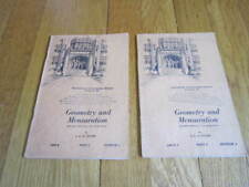 Vtg Geometry Mensuration Home Study Lot of 2 books 1940s Measuring Math Info picture