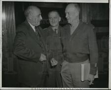 1946 Press Photo Rep Andrew May, Gen Carl Spaatz & Gen Dwight Eisenhower picture