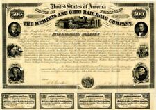 Memphis and Ohio Rail Road Co. - $500 - Railroad Bonds picture