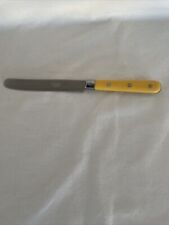 1 Vintage Pradel MCM Serrated Bread Slicing Knife Yellow FRANCE INOX picture