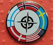 Nato Flag Pin North Atlantic Treaty Organization Lapel Hat Pin Made in USA picture