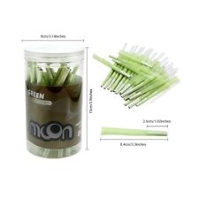 Moon Pre Rolled Cones 1 1/4 Size Green Color Rolling Paper W/Filter Tips 50 Pcs picture
