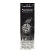 1947 Universal Geneve Watch: Tri Compax Chronograph Vintage Print Ad picture