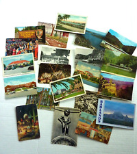 Vintage POSTCARD Lot 21 Old Post Cards United States Linen Views Roadside USA picture