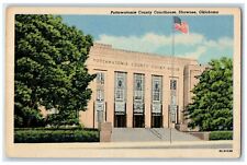 c1930's Pottawatomie Country Courthouse Shawnee Oklahoma OK Vintage Postcard picture