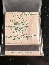 MATCHBOOK - STEPHAN'S MAPLE GROVE MOTEL - LA CROSSE, WI - UNSTRUCK picture
