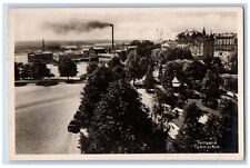 Tampere Tammerfors Finland Postcard Factory Road Building 1928 RPPC Photo picture
