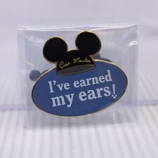C2 Disney Disneyland Cast Member Pin Mickey Mouse Ear Hat I've Earned My Ears picture