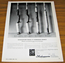 1963 Vintage Ad Shakespeare Wonderod Fishing Rods 4 Models Shown picture