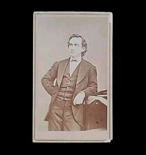 Actor Edwin T Booth Signed Cabinet Card CDV Autograph Photo Hamlet Shakespeare picture