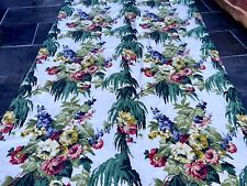 1930's Floral Cottage Hollywood Glam Barkcloth Era Vintage Fabric ROSES Saison picture