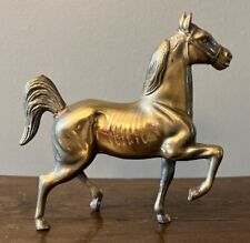 Vintage Brass Equestrian Prancing Horse Stallion Figurine Statue Japan picture