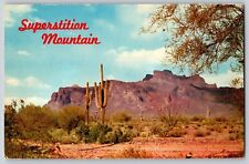 Arizona AZ - View Of Superstition Mountain - Vintage Postcard - Posted picture
