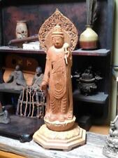 Large Wooden Kannon Statue Antique Buddha from Japan #KU1645 picture